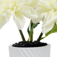 OH ARTS Ensemble de fleurs artificielles séchées, Dahlia et magnolia artificielles mélangées, pour décoration intérieure et extérieure