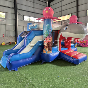 Tobogán Acuático Inflable Comercial, Mini Castillo Inflable Hpfburg, Castillo Inflable Pequeño con Forma de Tiburón para Fiestas de Carnaval para Niños - Product Image 2
