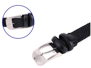 Wholesale High Quality <b>Elastic</b> Woven 3mm Thickness Webbing for Young Students Needle Buckle Belts - Product Image 2