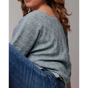 Women's Reversible Lace <b>Silk</b> Cotton <b>Kimono</b> Cardigan Sweater - Product Image 3