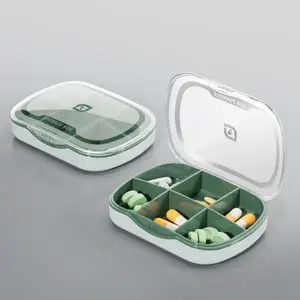 Portable Pill Storage Box Dispenser Sealed Pill Box Multi-Compartment Waterproof Pill Storage Box