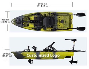 Bateaux de pêche à pédales LSF 2,9 m, nouveau design BigFish 95, kayaks, canoës de surf, bateaux de pêche au Royaume-Uni - Product Image 4