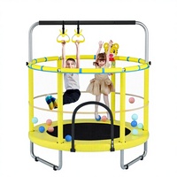 Trampolín Zoshine de 60" para Niños, 5 Pies, para Interior y Exterior, Mini Cama Elástica para Bebés y Niños Pequeños con Red de Seguridad y Canasta de Baloncesto