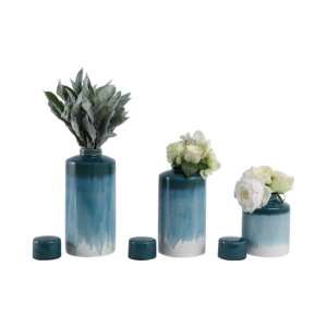 Barattoli cilindrici in ceramica con coperchi, contenitori per la conservazione, decorazioni per la casa, soggiorno, camera da letto, ufficio, esposizione su tavolo - Product Image 2