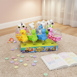 Jouet de voiture à friction en forme d'animal de dessin animé, très populaire, avec bonbons, jeu de table de basket-ball escamotable en plastique avec bonbons - Product Image 2