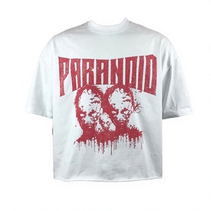 Camiseta Oversize de Algodón 100% de 320 g/m² para Hombre, Estilo Urbano, Hombros Caídos, Corte Cuadrado, Holgada y Lisa - Product Image 3