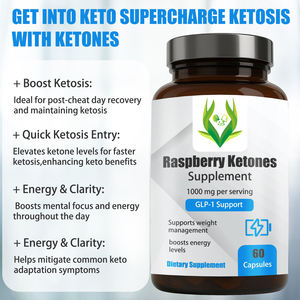 Private Label Raspberry Ketones <b>Supplement</b> Capsules GLP-1 Supports Healthy Metabolism Antioxidants Weight Management Adult - Product Image 6
