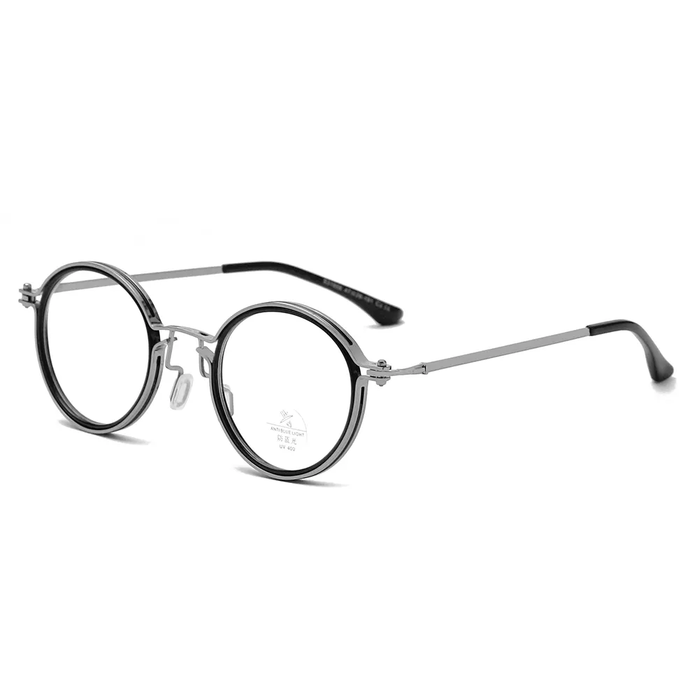 Anti Blue Light Computer Glasses Spectacles Round Metal Clear Glasses For Men Women Eyeglasses Frame Optical Spectacle