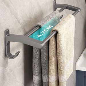 Lowest Price <b>Bathroom</b> Bath Towel Holder Bar Towels Set <b>Bathroom</b> Paper Towel Rack Shelf - Product Image 5