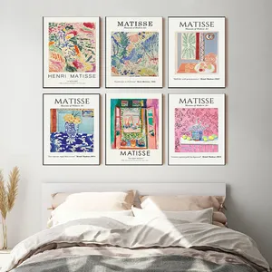 Affiche de peintures, fenêtre ouverte, Collioure, henry Matisse, Giclee, toile d'art mural, étiré et encadré, 24x39 pouces, imprimés à l'huile
