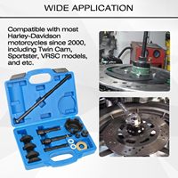 Kit d'outils d'extraction de roulements de roue de moto, extracteur de roulements de moyeu hydraulique compatible avec Harley Davidson