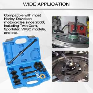 11 pièces Kit d'outils d'extraction d'installation de retrait de roulement de roue pour motos <span class=keywords><strong>Harley</strong></span> <span class=keywords><strong>Davidson</strong></span> et roulements de 0.75 \ "1 \" 25mm pour voitures BMW - Product Image 6