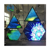 ShenZhen LED Panel heksagonal lingkaran Display LED bentuk khusus pabrikan papan reklame dan Display Digital layar Video segitiga LED