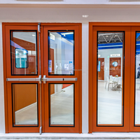 Porte coupe-feu moderne en acier antivol à surface finie, à ouverture coulissante, pour usage commercial intérieur