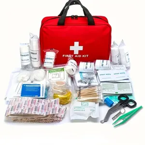 Trousse de premiers soins familiale multifonctionnelle 29 pièces, sac de rangement pour médicaments d'urgence, trousse de survie portable pour l'extérieur, pour le camping et la voiture