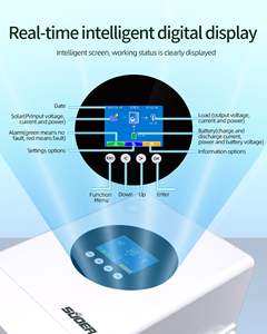 슈어 지능형 MPPT 태양광 충전 컨트롤러 12v 24v 48v 60A 옐로우 MPPT 최대 전력점 추적 DC 150W 900W ST-MP60 - Product Image 2