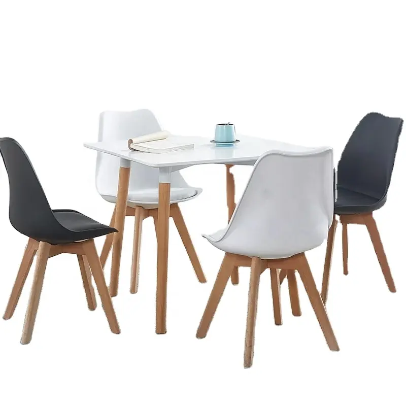 Minghao आधुनिक शैली आधुनिक फर्नीचर सस्ते कीमत भोजन रेस्तरां टेबल लकड़ी पैर डिजाइनर कमरे में रहने वाले वर्ग लकड़ी की मेज
