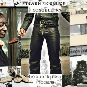 <b>Men's</b> Black <b>Leather</b> Pants Biker <b>Trousers</b> Zipper Fly Straight Fit Moto Style - Product Image 2