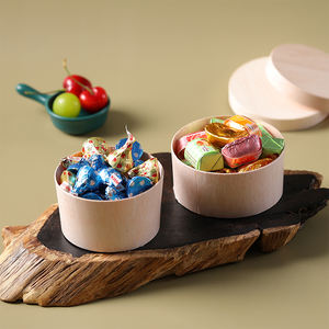 带唇的木制圆盒定制便宜的圆板礼品糖果水果木制圣诞包装盒 - Product Image 4