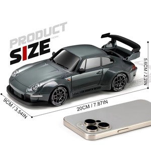 NUEVO Auto de Carreras a Control Remoto <span class=keywords><strong>RC</strong></span> <span class=keywords><strong>Drift</strong></span> Escala 1/24 de 4 Canales con Cable USB, Juguete Deportivo con Luces de Chispas para Niños - Product Image 2