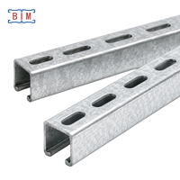 Profilé en C rainuré 41x21 Spangle à haute teneur en zinc, norme ASTM, disponible en coupes de 6m, fourni par l'usine, support pour chemin de câbles intérieur