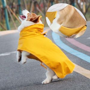 Fast Shipping Cute Foldable Hoodie <b>Dog</b> <b>Raincoat</b> Soft PU <b>Yellow</b> Waterproof Puppy Pet Vest <b>for</b> Outdoor Camping and Hiking - Product Image 2