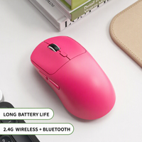 Souris sans fil ergonomique et légère, connexion 3 modes, réglage DPI sur 3 niveaux, batterie 500 mAh pour le travail au bureau, sur ordinateur portable ou de bureau