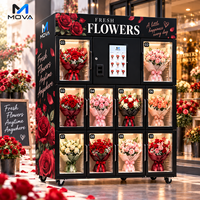 Distributeur automatique de fleurs en libre-service, casier réfrigéré pour bouquets, fonctionnement 24h/24 et 7j/7