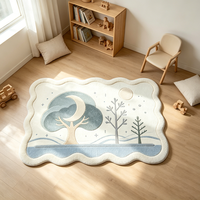 Tapis tufté sur mesure pour salon, lavable en machine, tapis moelleux et duveteux de designer, tapis tufté pour chambre d'enfant