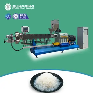 SunPring double extrudeuse riz fortifié faisant la machine riz artificiel double vis 75 extrudeuse jinan riz fortifié machine