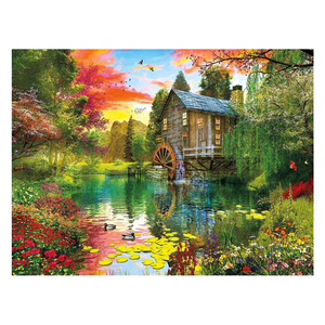 YUANLIN Dropshipping DIY Needlework 11CT Home Decoration Scenery Cross Stitch Kit Embroidery Cotton Thread House Mosaic Painting
