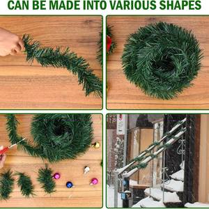 Guirlandes et guirlandes artificielles de Noël en PVC de 1 à 20m pour décoration de fête de mariage et de festival - Product Image 2