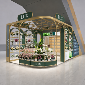 Nouveau Modèle LUX – Comptoir de Magasin de Fleurs en Acrylique Personnalisé, Conception Professionnelle pour Centre Commercial, Kiosque de Magasin - Product Image 1