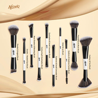 Ensemble de 10 pinceaux de maquillage professionnels NEONIQ avec logo personnalisé, étiquette privée, pinceau pour fond de teint, pinceau pour fards à paupières, pinceau pour le maquillage du visage