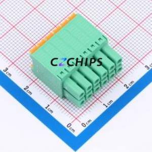 MX15EDGKNH-3.5-2*06P-GN01-Cu-A Plug-in Terminal Block P=3.5mm Connector Plug 2x6P 3.5mm Green - Product Image 2