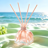 Flacon diffuseur de parfum en verre transparent au design élégant et unique, vide, 50 ml, 100 ml, 150 ml, 250 ml, pour huile parfumée, décoration d'hôtel