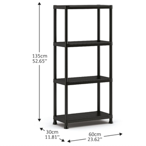 Warehouse Store Home <strong>Garage</strong> <strong>Plastic</strong> Shelving Storage <strong>Shelves</strong> Rack <strong>Plastic</strong> Shelf Unit 5 Layer - Product Image 2