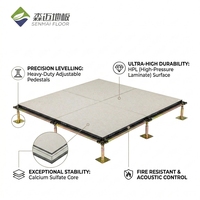 Plancher surélevé moderne en sulfate de calcium galvanisé, antistatique, étanche, 600x600mm, pour centre de données et salle informatique
