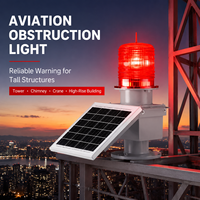 LED Rojo de 15W 1000cd IP65 con Fotocélula para Torres de Transmisión, Luces de Obstrucción de Aviación WON-SOLAR-122