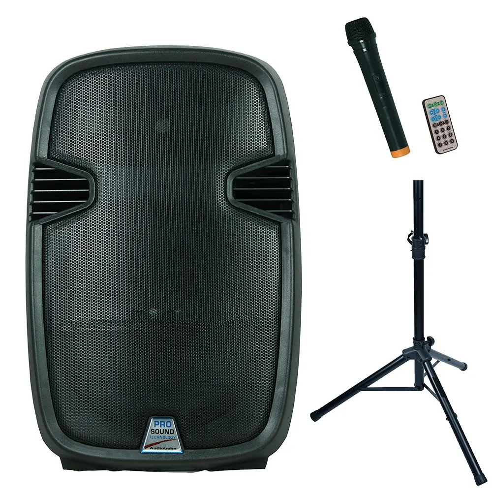 1300W15" woofer Professional audio Karaoke sets Sound box PA system+wireless Mic+Stand--FM-ECHO+Battery bocina Parlant