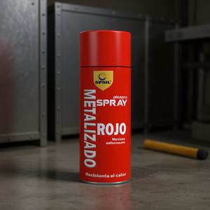 Pintura Metálica Roja en Aerosol 200ml Resistente al Calor Origen España Modelo 8680 - Product Image 3