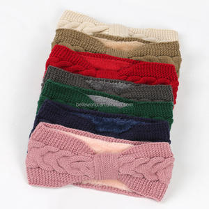 BELLEWORLD أوروبا والأمريكية الشتاء الدافئ headwer عنوان مخصص اللون صوف الأذن محبوك عقال الرياضة المارون - Product Image 5