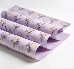 Imprimés floraux design <span class=keywords><strong>sur</strong></span> feuilles imperméables pour cadeaux de Noël et <span class=keywords><strong>papier</strong></span> d'emballage de luxe pour présentation de bouquets - Product Image 2