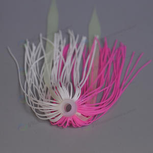 En stock, jupes de leurres de pêche en silicone, jupes parapluie avec attaches, jupes de leurres en caoutchouc pour jigs, à prix abordable - Product Image 2