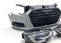 Conjunto de Parachoques Delantero, Parrilla, Faro, Cubierta de Depósito de Agua y Guardabarros Usado para Audi A3 2016-2018, Montaje Atornillable, Ajuste Universal