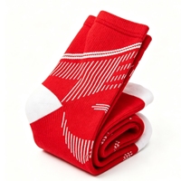 Chaussettes de compression jacquard personnalisées en gros, chaussettes de sport tricotées respirantes à séchage rapide pour la course à pied, le football et les sports