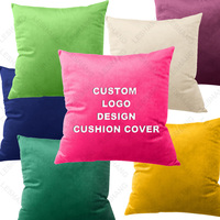 Housse de coussin en velours imprimé de dessins animés d'animaux de haute qualité, décoration de maison de luxe, design de logo personnalisé, écologique, toucher doux
