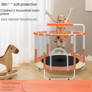 Trampolín interior para bebés y niños, cama que rebota plegable duradera de PVC con red protectora, tamaño de marco de 1,2 <span class=keywords><strong>M</strong></span> - Product Image 5