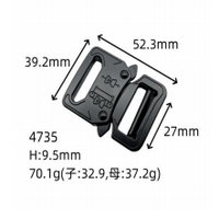Sangle en nylon de 33 mm avec boucle à dégagement rapide de 1,25 pouce, logo personnalisé, clip pour sac à main, pièces et accessoires spéciaux pour sacs