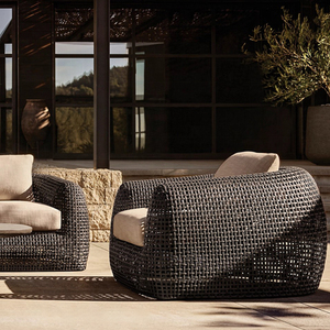 Jardin moderne et élégant canapé en rotin PE <span class=keywords><strong>mobilier</strong></span> d'extérieur <span class=keywords><strong>de</strong></span> patio <span class=keywords><strong>haut</strong></span> <span class=keywords><strong>de</strong></span> <span class=keywords><strong>gamme</strong></span> pour hôtels et villas - Product Image 2